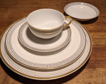 Bavarian China White Gold Trim Etsy