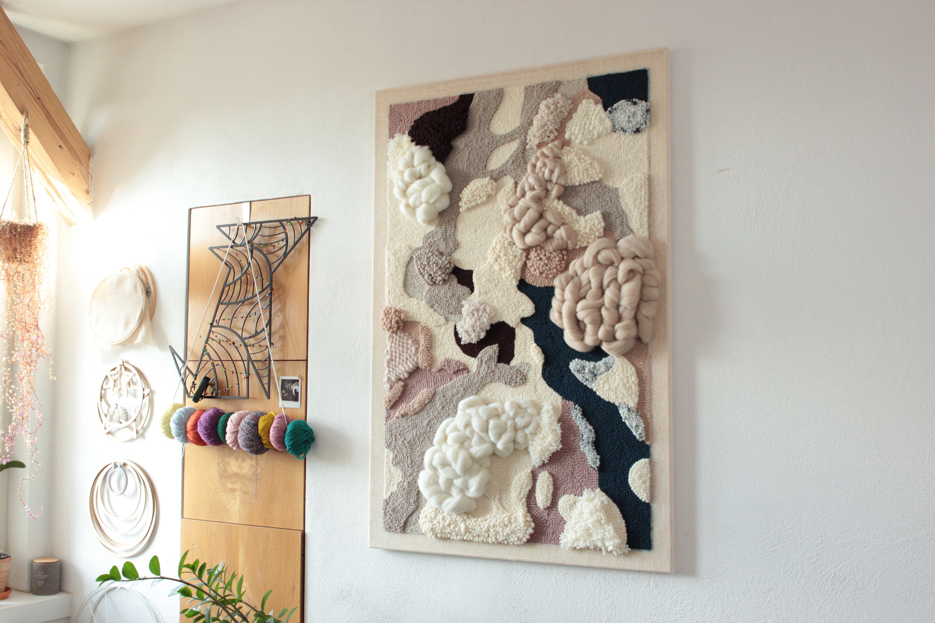 小物入れ 70s Weaving Textile Wall Art 1970s Mid-Century Hand Woven Textile Wall Hanging | Chairish