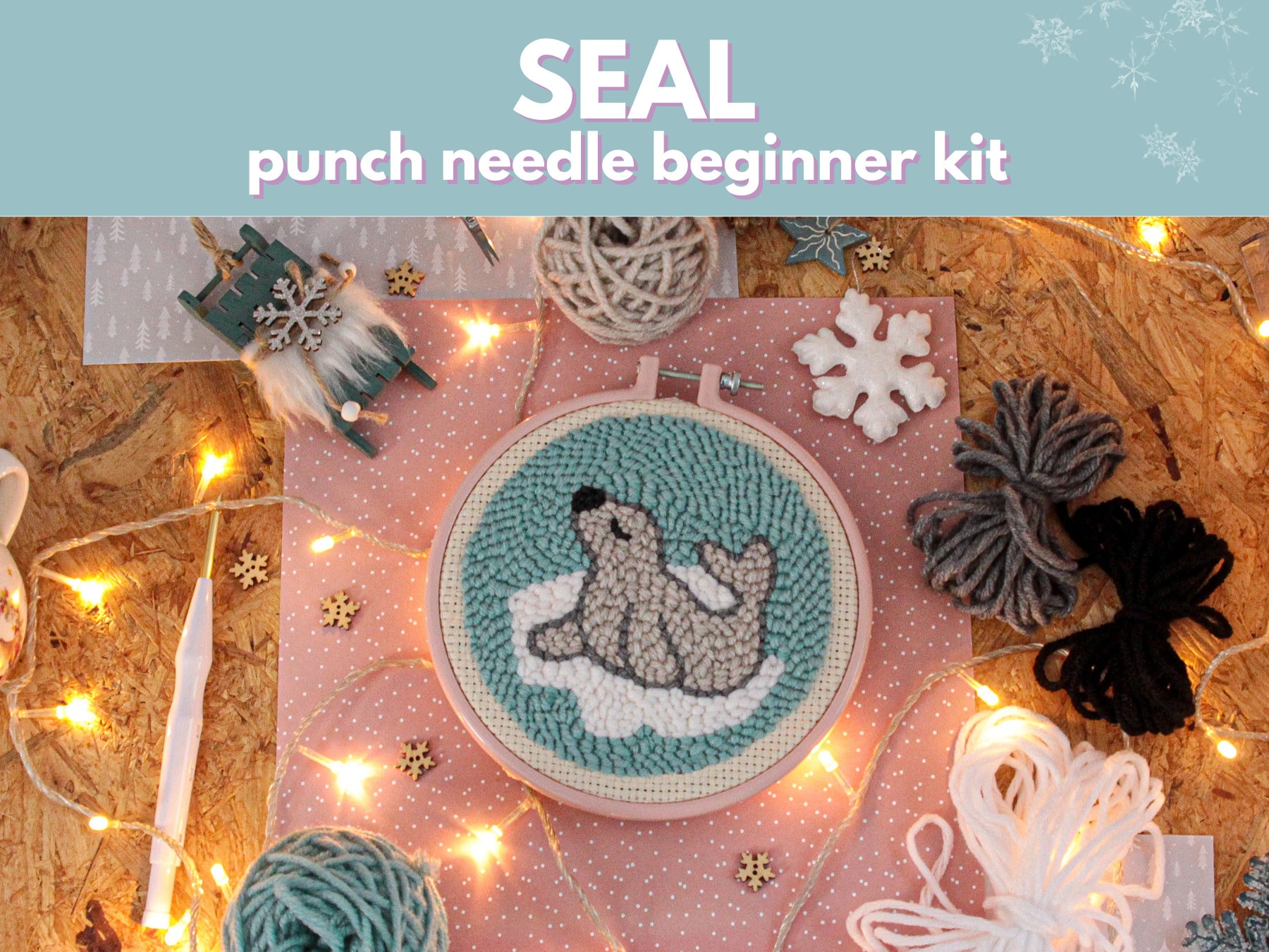Punch Needle Beginner Kit SEAL Punch Needle Embroidery Kit Etsy