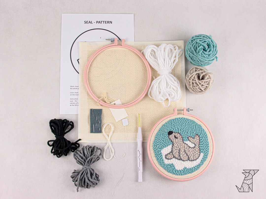 Punch Needle Beginner Kit SEAL Punch Needle Embroidery Kit Etsy