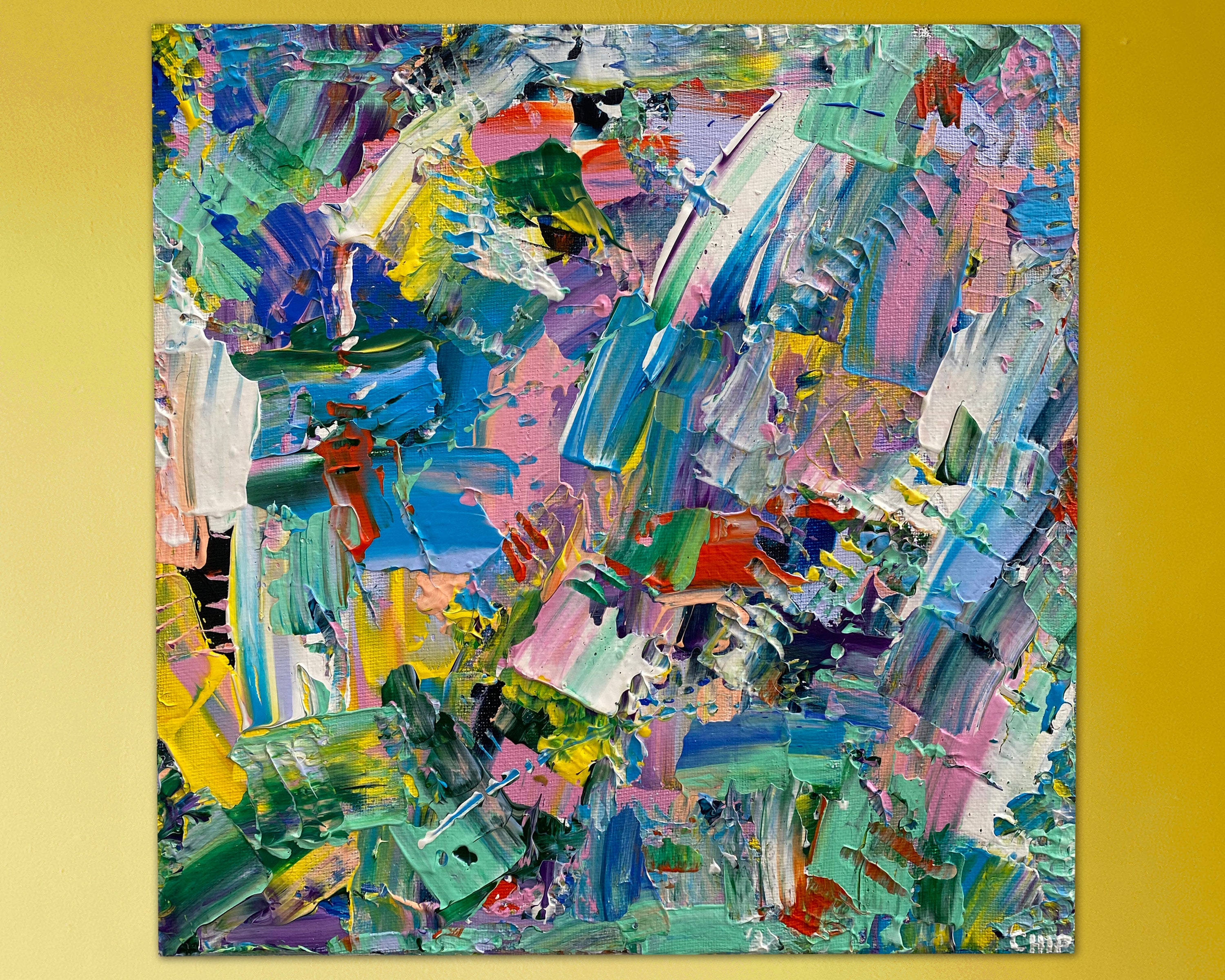 A Box Full Of Sharp Objects Original Acrylic Canvas Painting Etsy