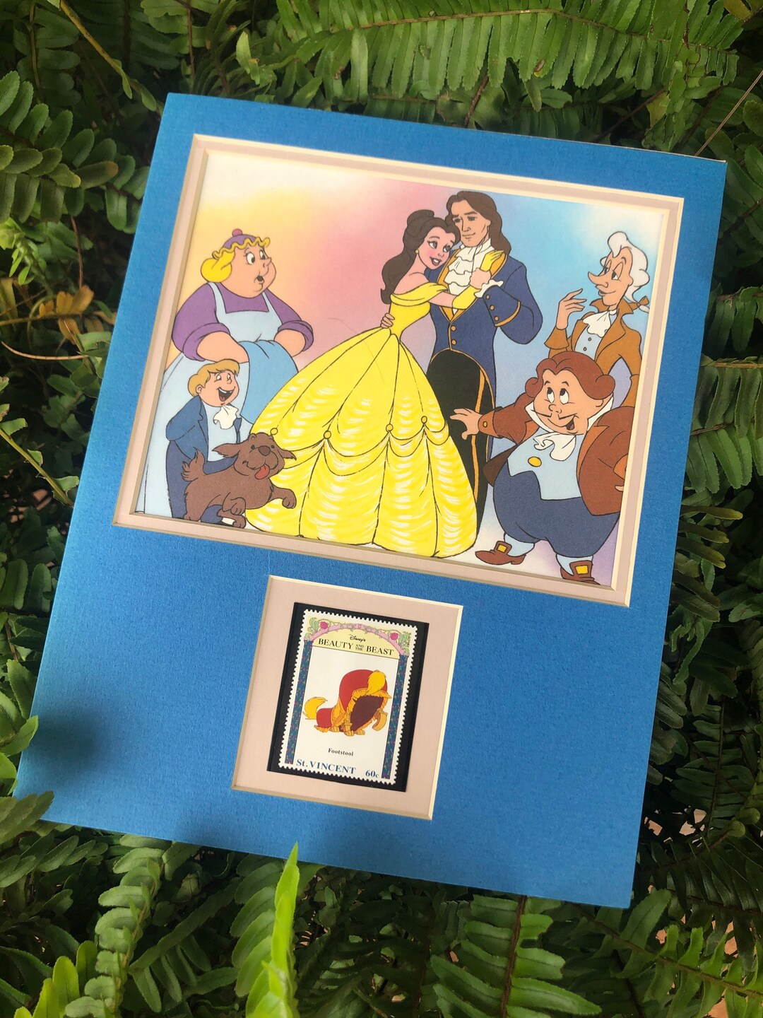 Disneys Beauty and the Beast St. Vincent Footstool Stamp Etsy