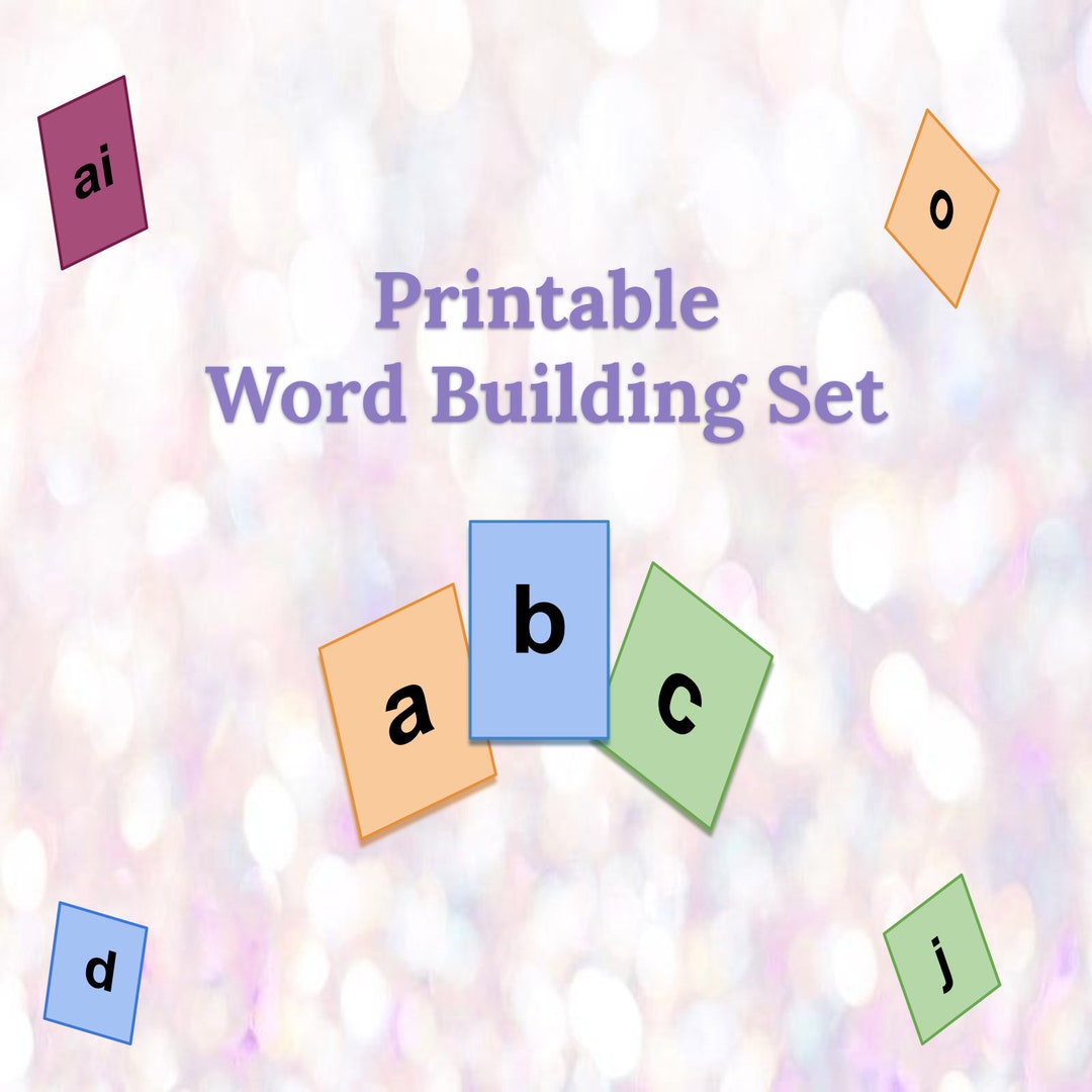 WORD BUILDING SET Digital Letter Tiles Phonic Tiles for K Etsy