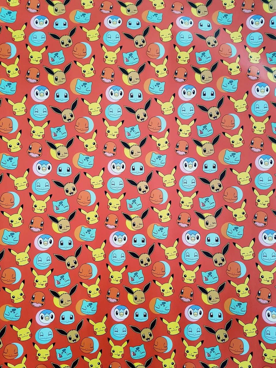 Pokemon gift wrapping paperpokemon gift wrap pikatchu gift | Etsy
