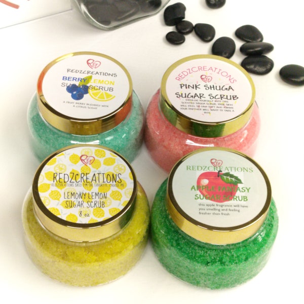 Sugar Scrub /5 oz & 8 oz Natural Sugar Scrub / Exfoliating Scrub / Body Scrub / Sugar Body Scrub / Handmade Sugar Scrub / Multiple Scents