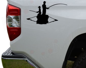 Father Son Boat Fishing Die Cut Vinyl Decal Sticker For Car Truck Motorcycle Window Bumper Wall Home Office Decor