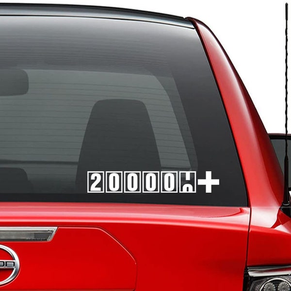 200,000 + Miles Vinyl Decal Sticker, Bumper Sticker Decal for Car, Truck, Window, Laptop