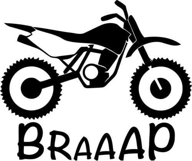 Braaap Motocross Dirt Bike Vinyl Decal Sticker Bumper Car Etsy