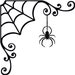 Made in USA Corner Spider Web Sticker Graphic Auto, Wall, Laptop, Cell ...