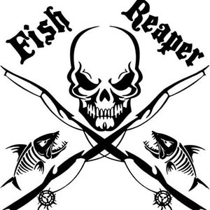 BOWFISHING ALLIGATOR GAR Sticker Fish Skull Trophy Hunter Vinyl