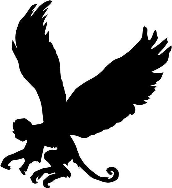 Animal_flying_monkey Decal Sticker Sticker Graphic Auto Etsy