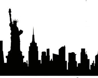 New york City Skyline -   Decal Sticker Vinyl Car Home Truck Window Laptop - Made In USA