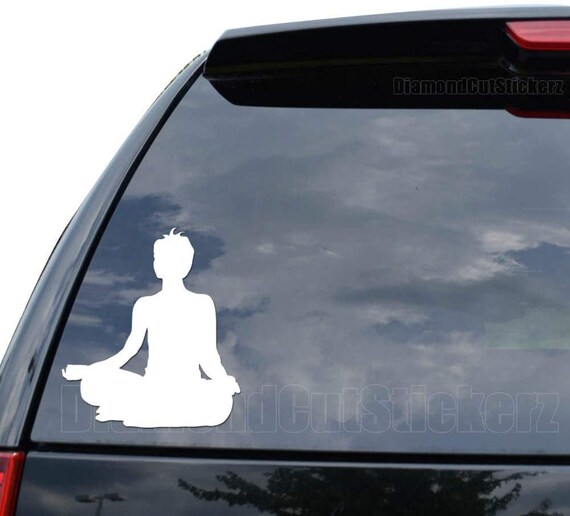 New 2021 Custom Yoga Pose on Mountain Vinyl Decal Sticker For Car/Laptop 4 Inch 