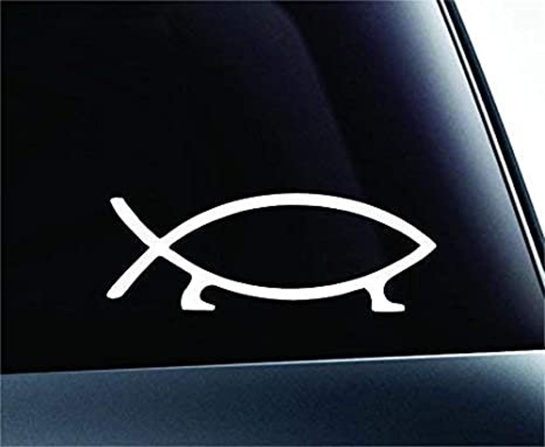 Made in USA Darwin Fish Evolution Symbol Sticker Graphic Auto, Wall ...