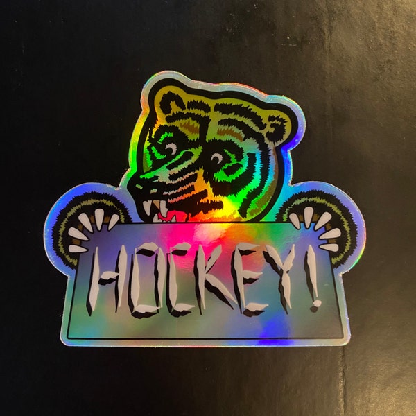 Boston Bruins Hockey Bear Holographic Sticker