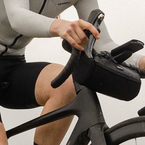 Borsa nera per manubrio bici di Lumiere & Co. / Borsa per bici / Resistente all'acqua / Borsa per manubrio bici / Borsa Burrito / Borsa da ciclismo