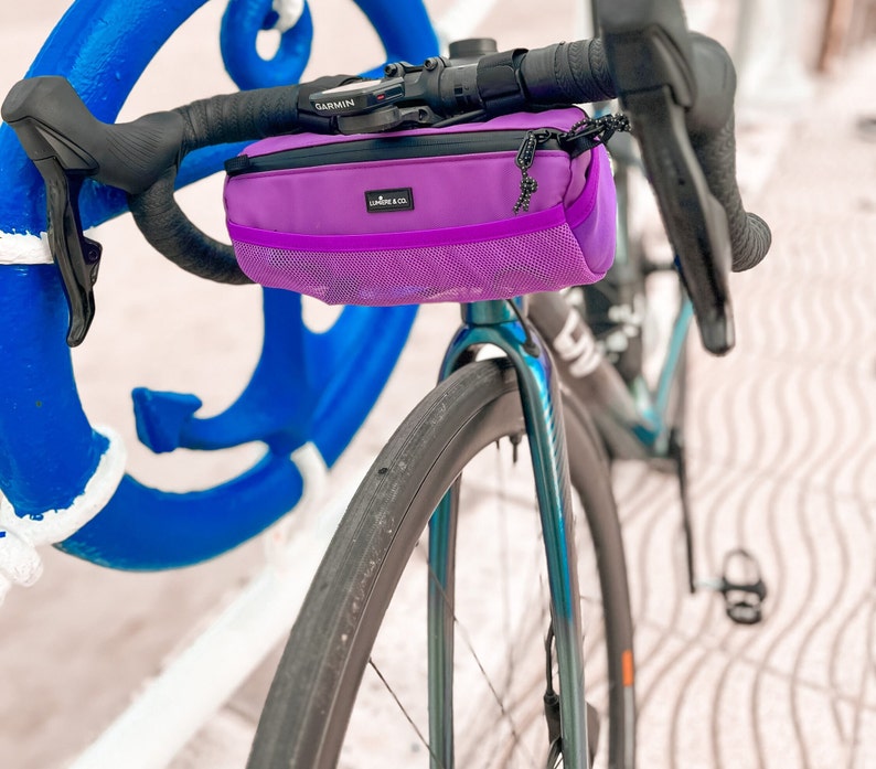 Fahrradlenkertasche in mehreren Farben von Lumiere & Co. Fahrradtasche Fahrrad-Bar-Tasche Burrito-Tasche Fahrradtasche Gepäckträgertasche Mystical Purple