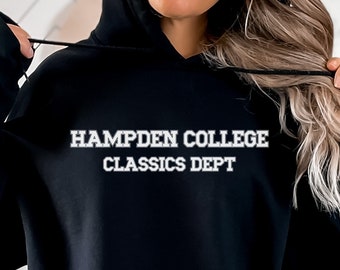 Hampden College Classics Department Hoodie, The Secret History, Dark Academia, Bookish Gifts