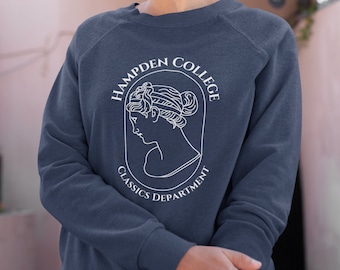 Hampden College Classics Department Sweatshirt, The Secret History, Dark Academia, Bookish Gifts