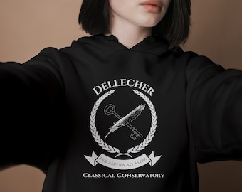 Dellecher Classical Conservatory Hooded Sweatshirt, If We Were Villains Hoodie, Dark Academia, Bookish Gifts