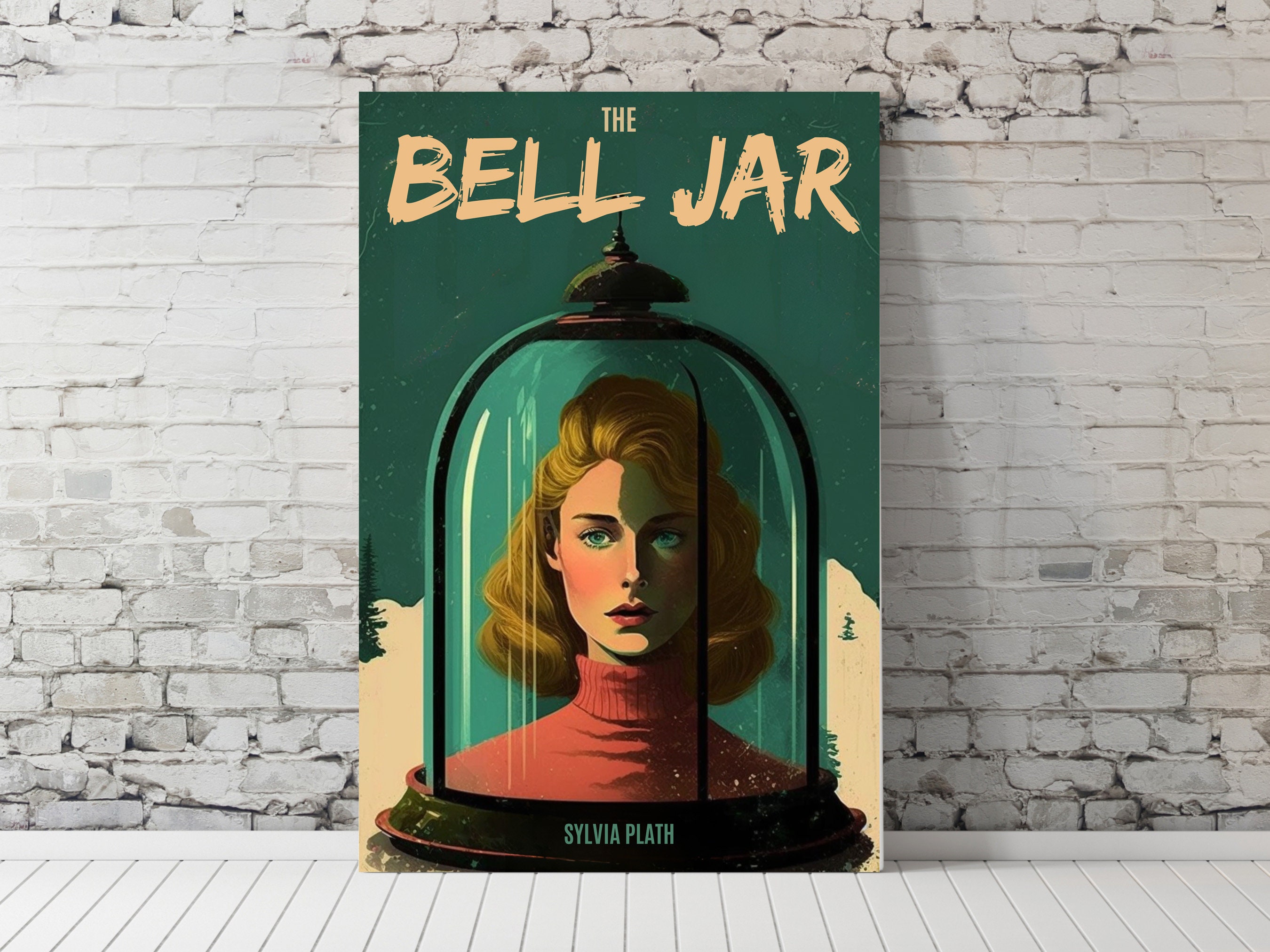 The Bell Jar, Sylvia Plath Literary Book Cover Poster Medium, Literature  Art, Literary Gift, Bookworm, Bibliophile, Instant Download 