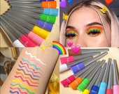 Bright Neon Eyeliner Colourful Liquid Cosmetics Bold Matte Pen Waterproof Eyes Festival Rave Party Makeup Pencil