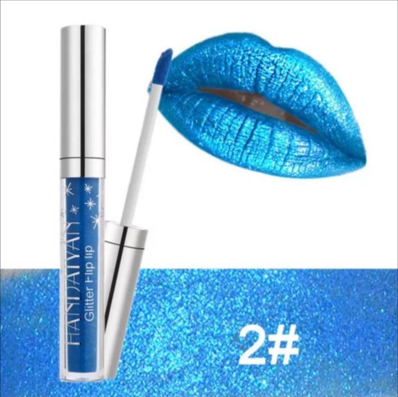 Metallic Lip Gloss 7 Colour Long Lasting Lipstick Glitter Etsy