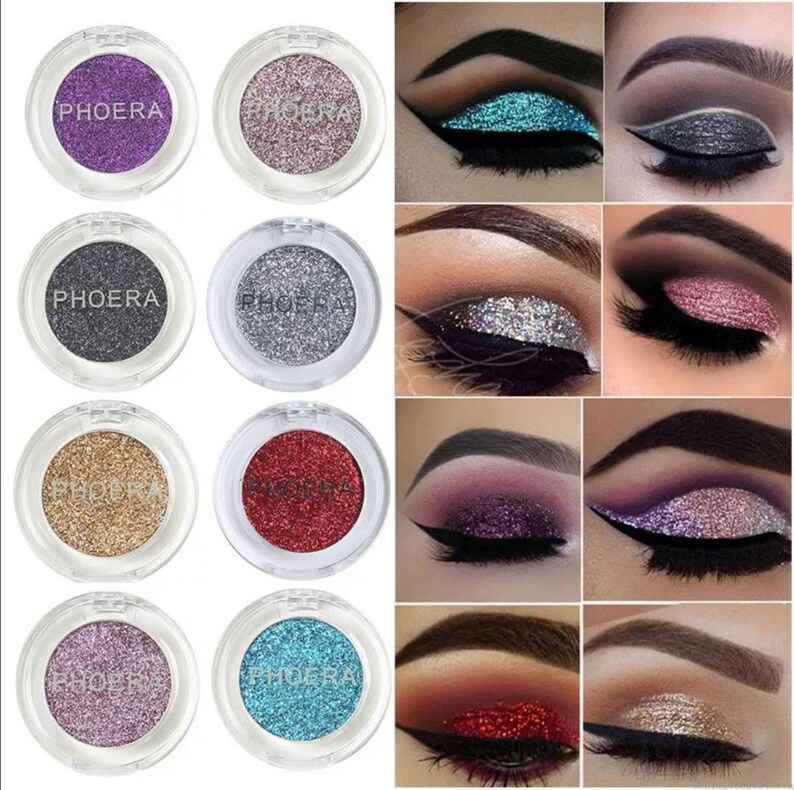 Beautiful Bold Glitter Eyeshadow Shiny Sparkle Makeup Party Etsy
