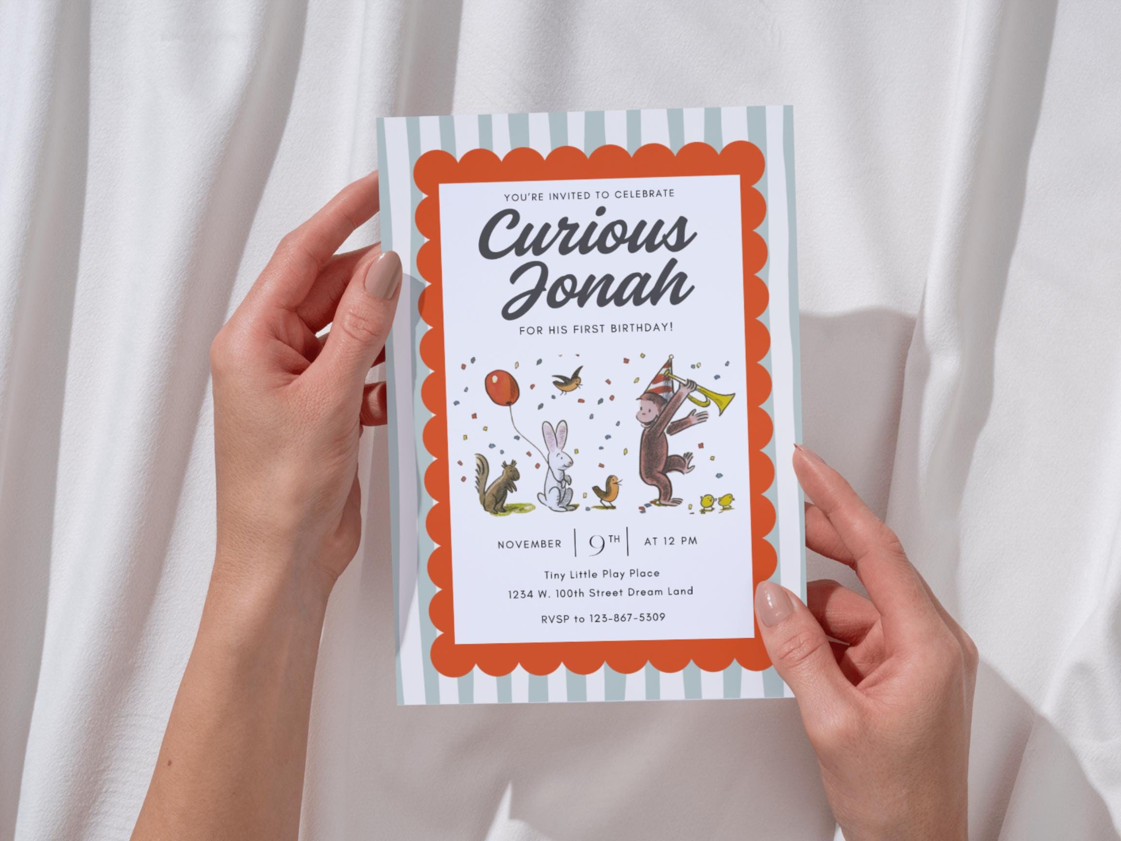 Curious Birthday Invitation Digital Download Template Etsy