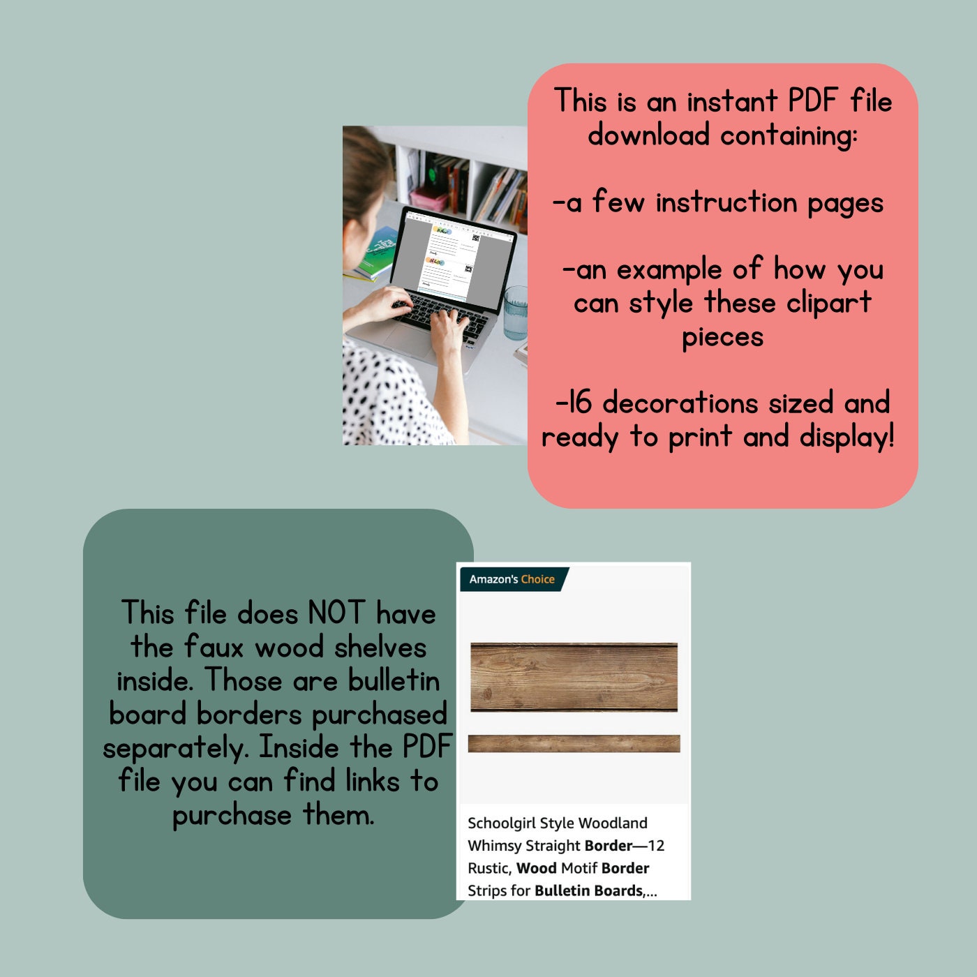 Schoolgirl Style Woodland Whimsy Border Trim - Birch Tree Bulletin Board Borders (12 Pack)