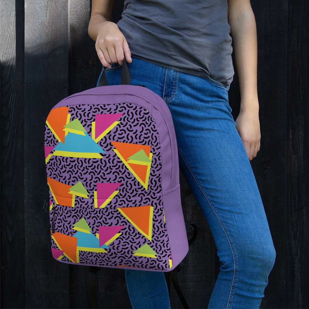 Lila - Retro - 90er Jahre - Rucksack - Etsy.de