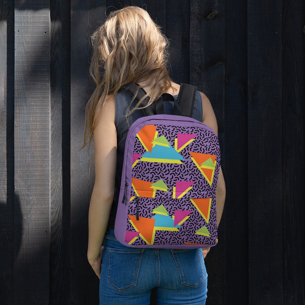 Lila - Retro - 90er Jahre - Rucksack - Etsy.de