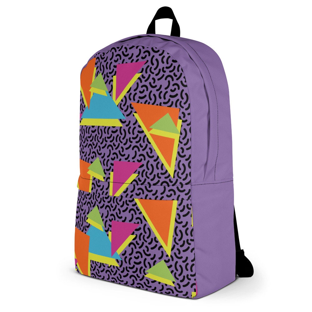 Lila - Retro - 90er Jahre - Rucksack - Etsy.de
