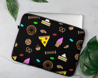 Junk Food - Candy - Pizza - Pie - Chocolate - Laptop Sleeve