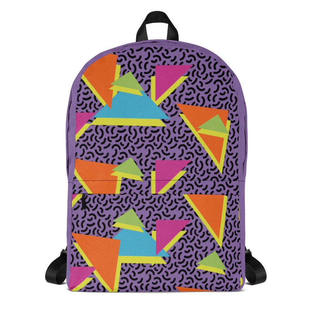 Lila - Retro - 90er Jahre - Rucksack - Etsy.de