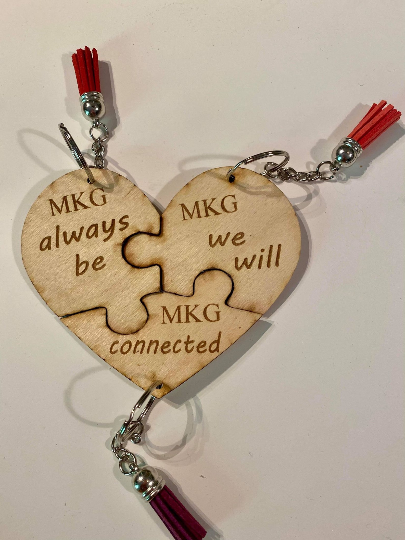 Customized Puzzle Piece Key Chain Personalized With Names Best Etsy