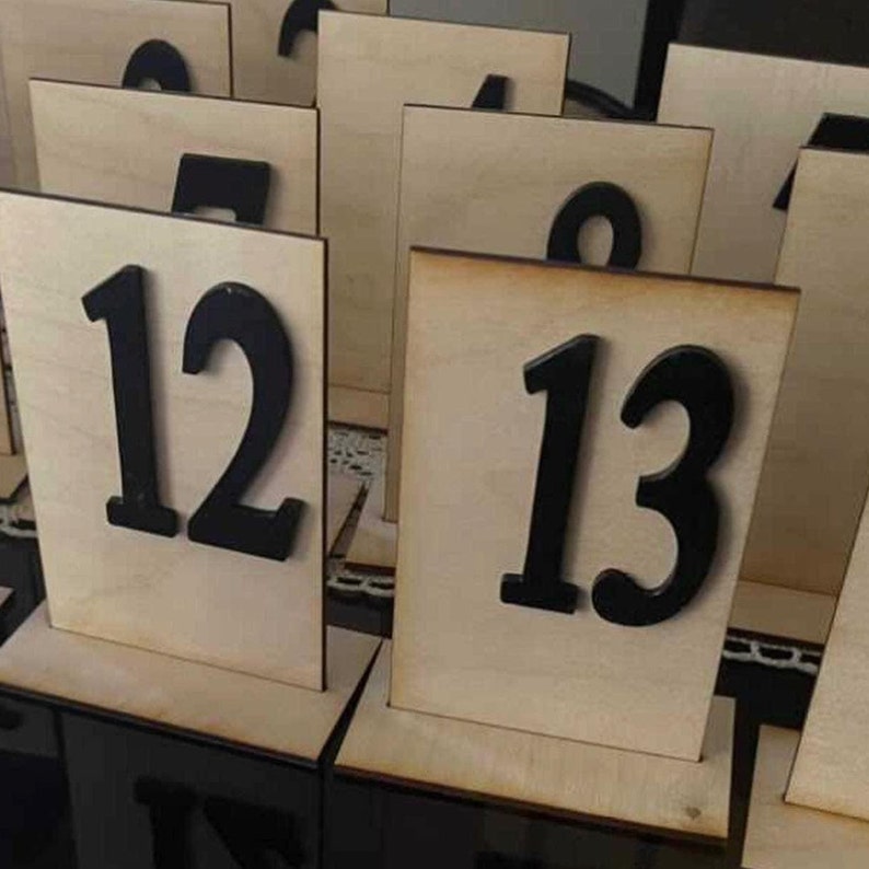 SVG Wedding / Event Table Numbers Laser Cut (1-30) - SVG Laser Cut File ...