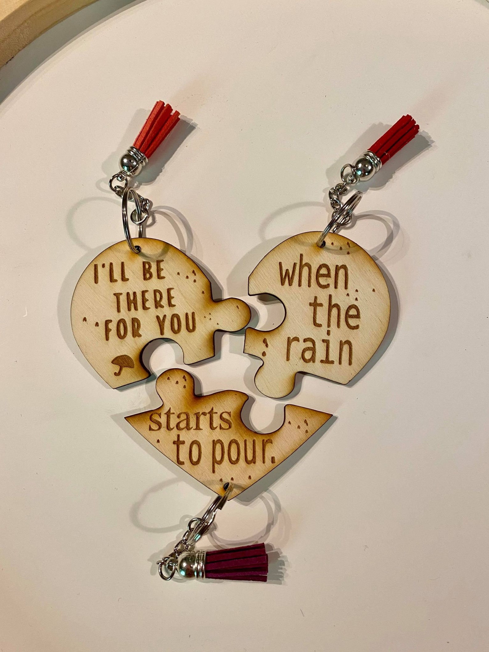 Customized Puzzle Piece Key Chain Personalized With Names Best Etsy