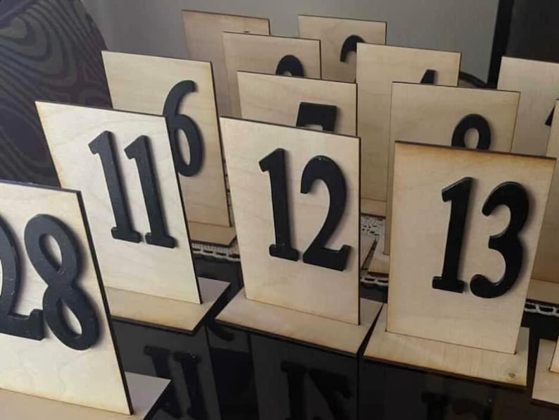 SVG Wedding / Event Table Numbers Laser Cut 130 SVG Laser Etsy