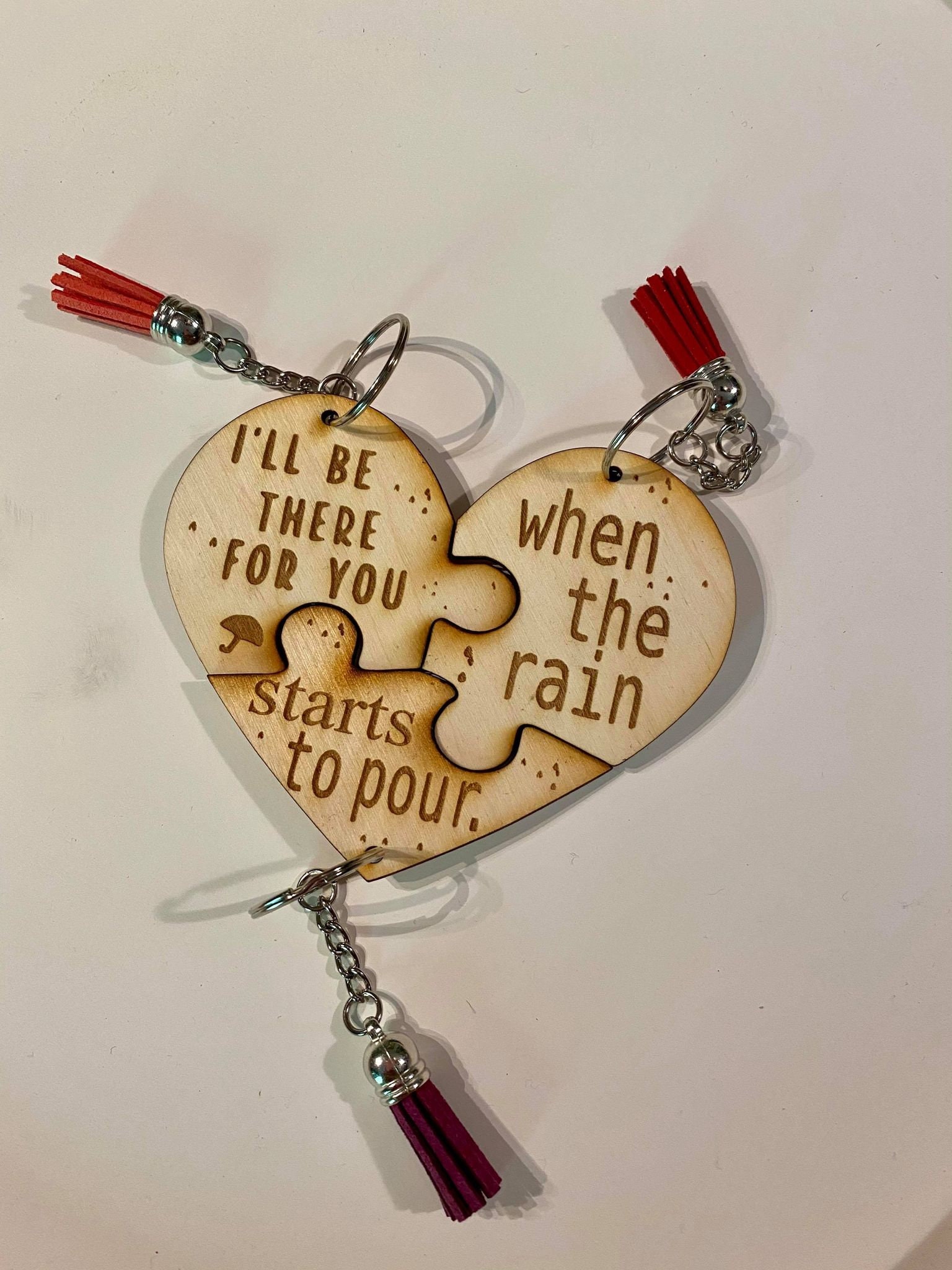Customized Puzzle Piece Key Chain Personalized With Names Best Etsy