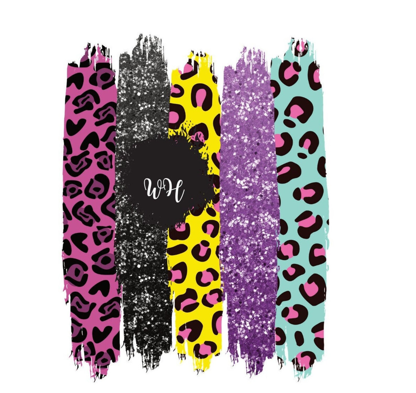 Wild leopard Brush Strokes PNG Descargar Etsy