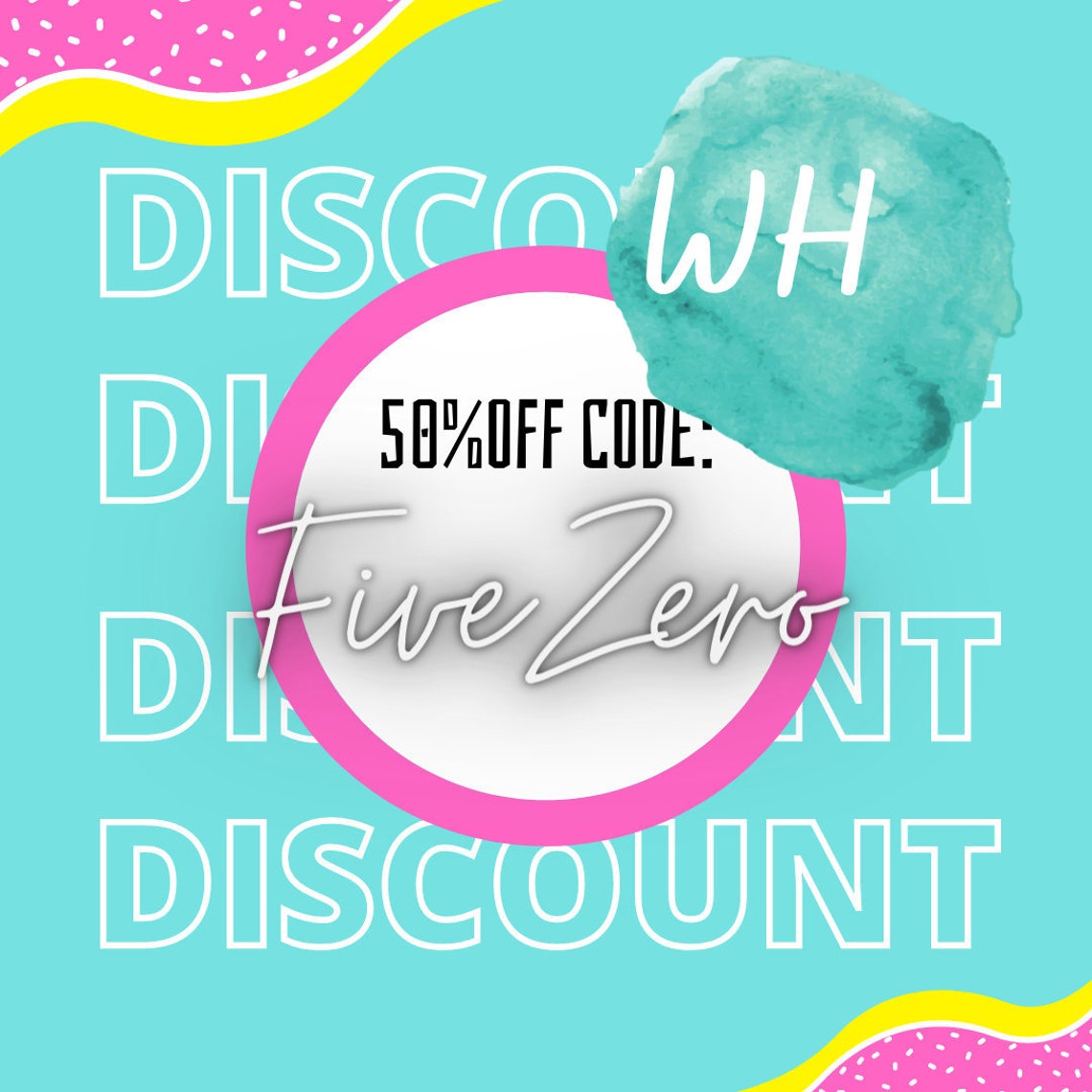 Discount Code Social Media Post digital Download Etsy