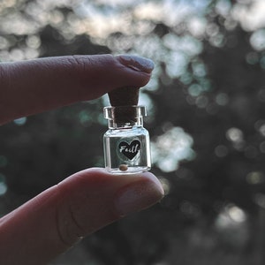 Mustard Seed Glass Bottle// FAITH // Unique Gifts