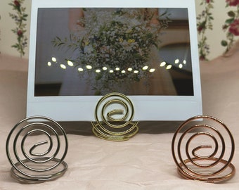 Set of 5 Spiral Multimodal Photo Stand // Home Decor.