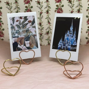 Support photo en forme de coeur // Présentoir Instax ou petites photos // Décoration de dortoir.