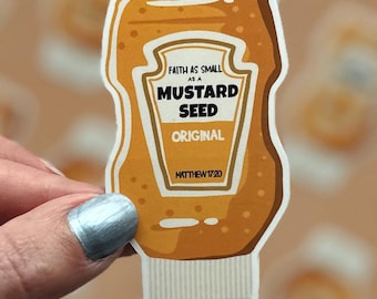 Mustard Seed Faith Sticker | Matthew 17:20 Christian Bible Verse Reminder