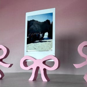 Pretty Bow Photo Stand - Ribbon Photo Frame - Home and Dorm Decor