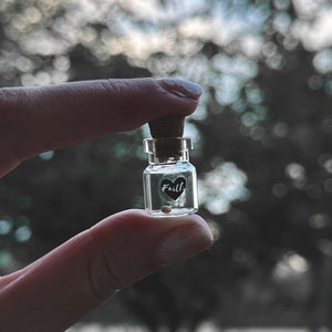 Mustard Seed Glass Bottle// FAITH // Unique Gifts