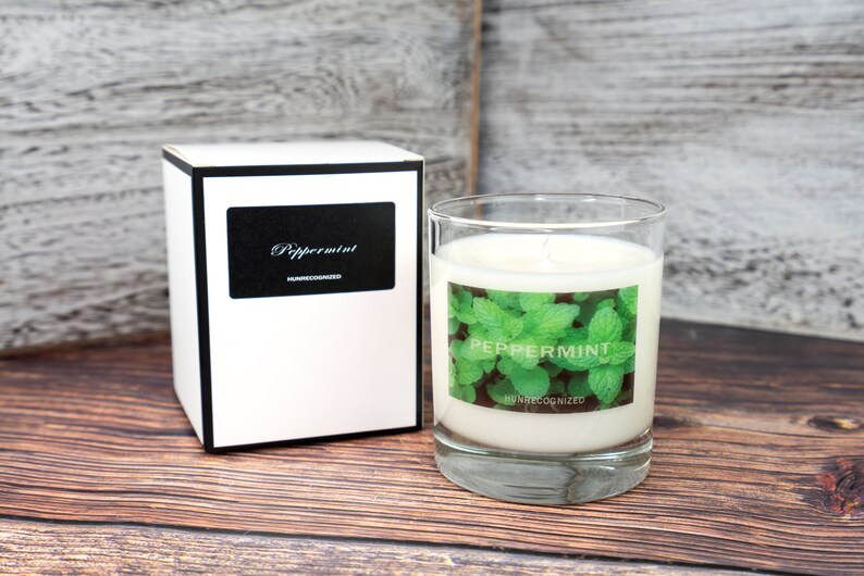 Peppermint Candle 30cl All Natural Essential Oils Only Etsy UK