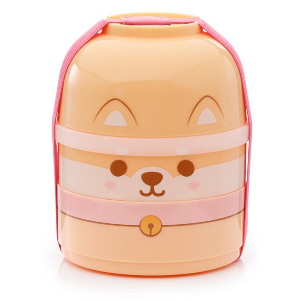 Shiba Bento Box | Round Stacked Lunch Box | Shiba Inu Dog